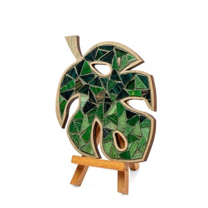 Kit mosaïque - Rosace verte avec cadre en bois - 20 cm - Kit mosaïque -  Creavea