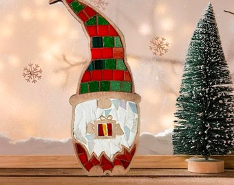 Red white Green Christmas gnome mosaic DIY KIT Angel ART Kit teen kids Crafts gift Christmas HandMade Montessori