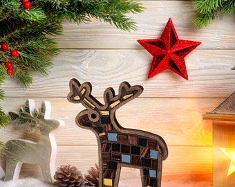 Christmas Reindeer mosaic DIY kit Gift craft for kids and teens Christmas Tree decor