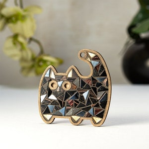 Black Cat DIY Mosaic Kit craft kit box kitten craft for kids and adults Home Decor gift idea Mother’s Day gift for Mother