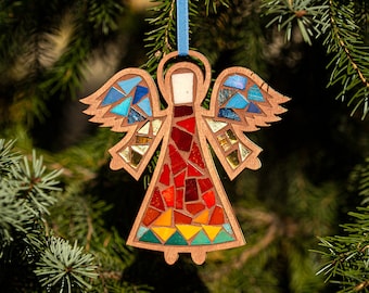 Kit de ángel de mosaico: Proyecto de manualidades navideñas hecho a mano