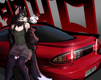 YCH - hol dir DEINE Fahrt Eine individuelle Auto- und Charakterillustration