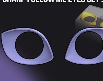 Sharp Toony Follow-Me Eye Blanks .STL 3D Druckdatei