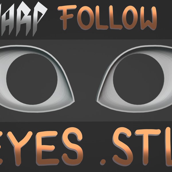 Sharp Toony Follow-Me Eye Blanks .STL 3D Printing file