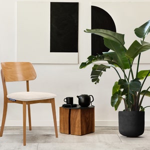 Konsimo Vinis Esszimmerstühle Modern Holzstuhl 80,5x45x47cm Küchenstühle Stuhl Esszimmer Esstisch Stühle mit Weicher Polsterung Bild 4