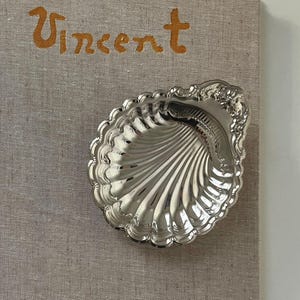 Schöne versilberte Muschelschale | Vintage Seashell Servier Schüssel