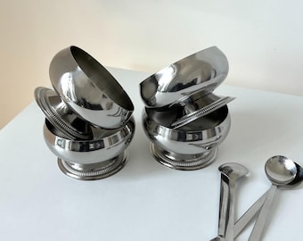 Coppe Per Gelato in Acciaio Inossidabile, 4 Pezzi Coppe Per Dessert Coppe Per Gelato Coppe Per Dessert Coppe Per Salse Mini Ciotole Per Frutta Coppe