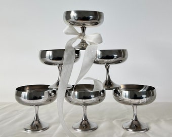Vintage 1960's Ice Cream Sundae Glasses Set of 4 | Chairish