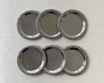 Set Di 4 Sottobicchieri Rotondi A Specchio In Acrilico - Infrangibili E Anti-calore