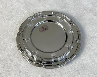 WMF Cromargan Coaster Set | 7-Piece Vintage 1980s | Stainless Steel 18/10 | Made in Germany | Mid-Century Drink & Wine Bottle Coasters