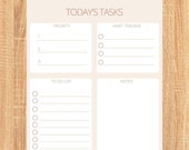 Minimalist Pink Printable Daily Task List