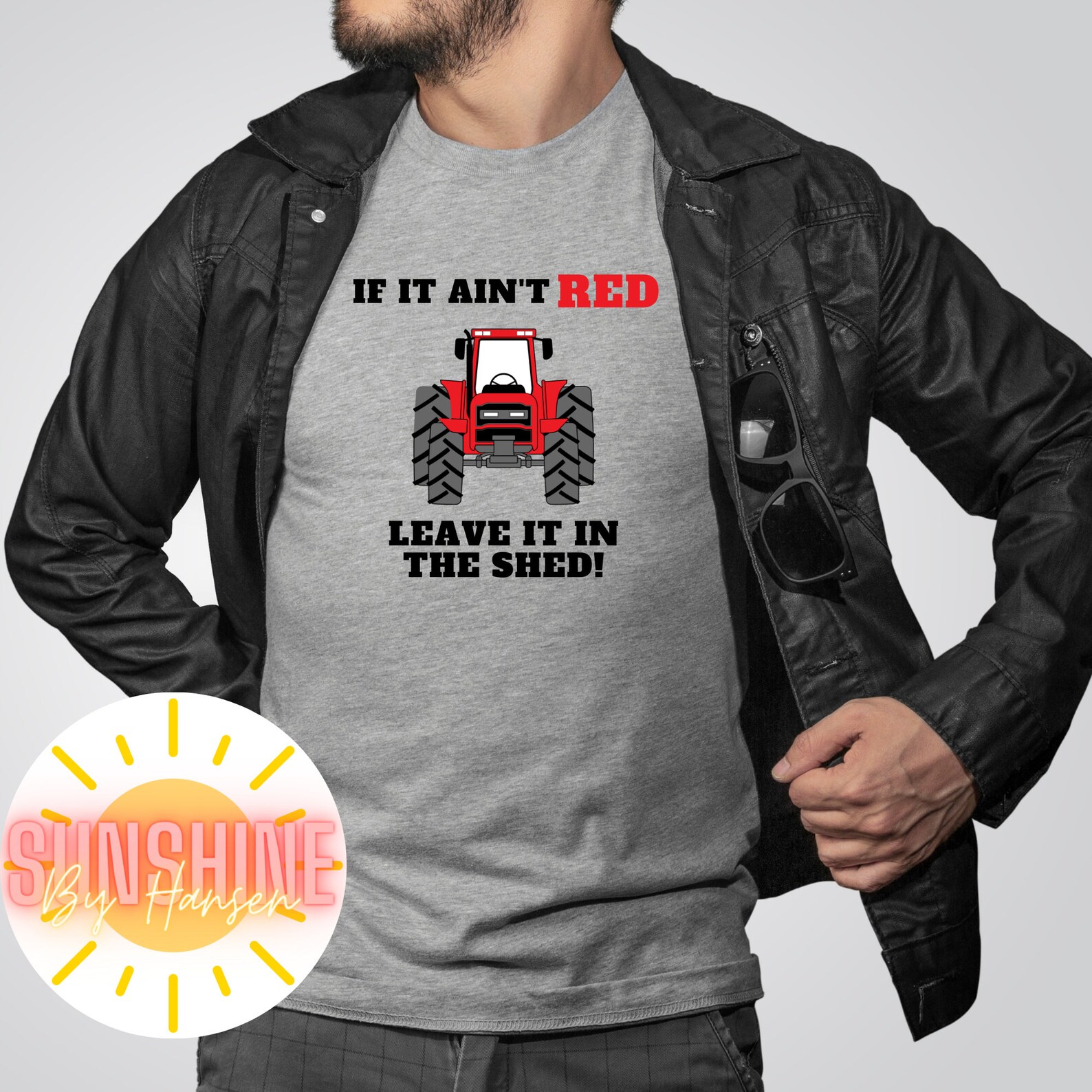 Red Tractor SVG Farming Svg Agriculture Vector Graphic Download Gift for Dad Farmer Svg for