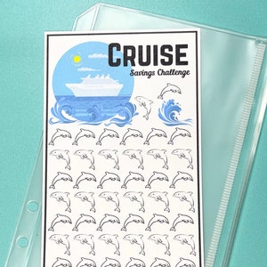 Savings Challenge Printable, Cruise, Any Budget, For A6 Cash Envelopes