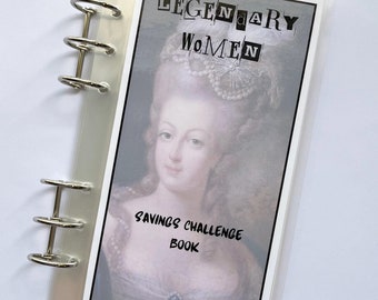 Legendary Women Savings Challenge Book: Reusable A6 Cash Envelope Binder