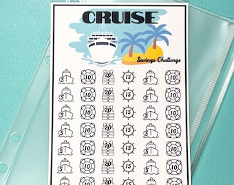 Savings Challenge Printable, Cruise, 685 Dollar, For A6 Cash Envelopes