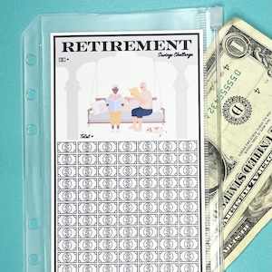 Retirement Savings Challenge Printable | Any Budget | A6 Size