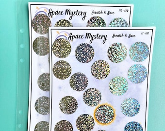 Space Mystery Scratch Off Saving Challenge | A5 Size | High or Low Budget