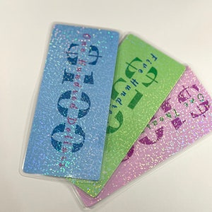 Cash Envelope Savings Place Holders, 1000, 500, 100, Fully Funded, Pink, Blue, Green, A6 Size