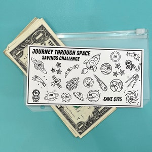 Journey Through Space Savings Challenge Printable | For A6 Cash Envelopes