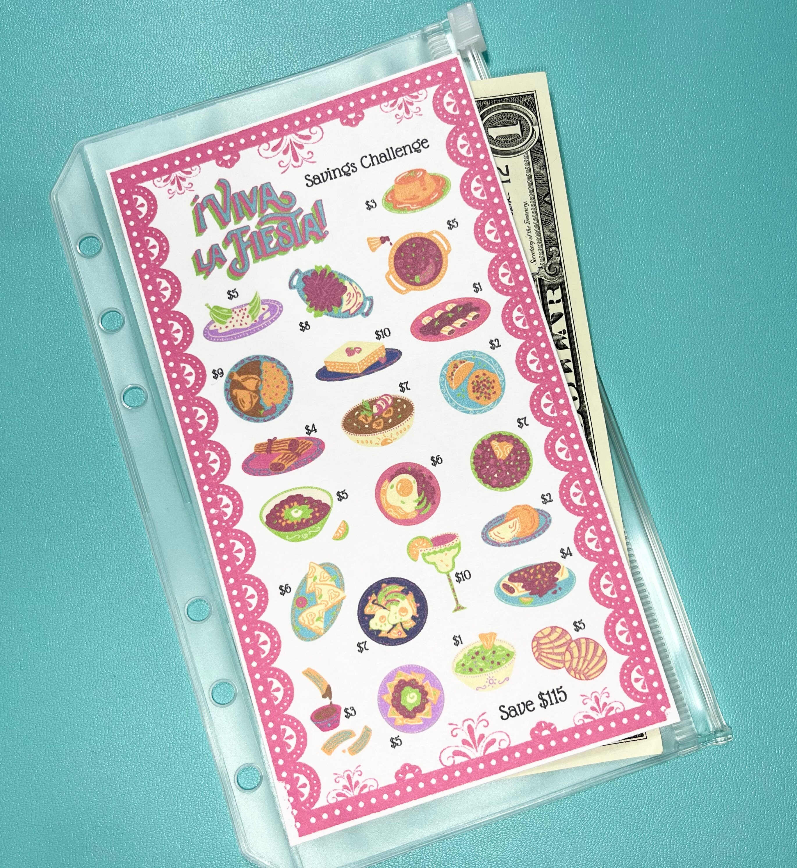 Savings Challenge Printable Fiesta 115 Dollars For A6 Cash Etsy savings-challenge-printable-fiesta-115-dollars-for-a6-cash-etsy