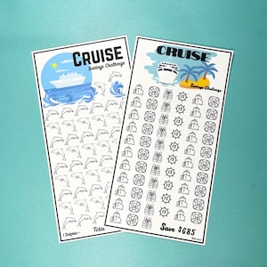 Savings Challenge Printable, Cruise Bundle, Any Budget, For A6 Cash Envelopes, Travel