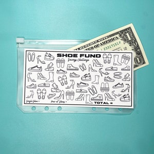 Savings Challenge Printable, Shoe Fund, Any Budget, For A6 Cash Envelopes, Shopping