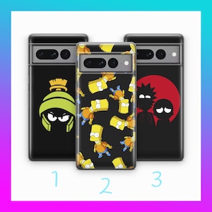 Cartoon 5 Telefoon Case Cover Voor Google Pixel 6 6A 7 7A 8 8A 9 9A Pro XL Modellen Willekeurige Stripfiguren Netwerk Grappige Iron Man Joker