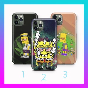 Cartoon Weed 4 For Apple iPhone 11 12 13 14 15 16 Pro PLuS MiNI MAX Phone Case Cover Mary Jane Marijuana Hemp Cartoon Characters Stoned