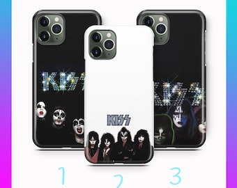 Kiss 4 Phone Case For Apple iPhone 11 12 13 14 15 16 e 17 Air PRO Plus Mini Max American USA Rock Song Music Face Paint Makeup Guitar Band