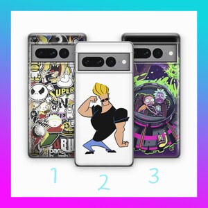 Cartoon 2 Telefoon Case Cover Voor Google Pixel 6 6A 7 7A 8 8A 9 9A Pro XL Modellen Willekeurige Stripfiguren Netwerk Grappige Iron Man Joker