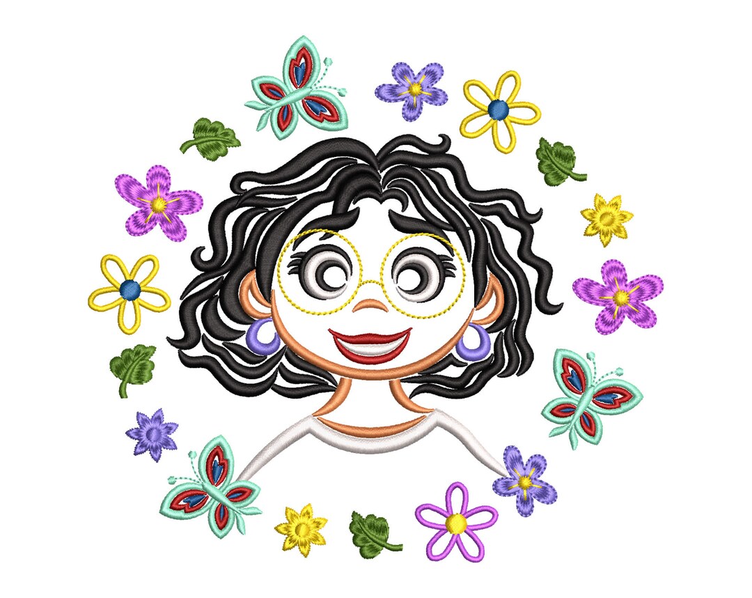 Floral Princess Embroidery Design, Charm Madrigal Embroidery Design