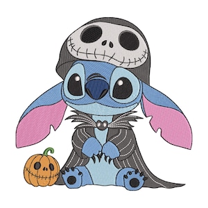 Halloween Stickmuster, Jack Stitch Stickmuster, Alptraum Skelett Stitch Stickmuster, Jack Stickdatei