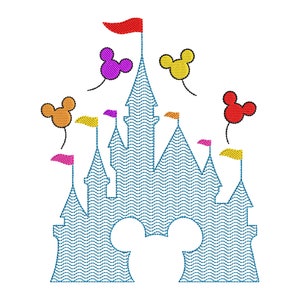 Castle Embroidery Design, Castle Machine Embroidery Files, Best Day Ever Magical Castle Embroidery Design, Embroidery Patterns -- 3 Sizes