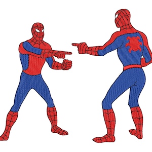 Superhero Embroidery Design, Superhero Pointing Embroidery Design, Embroidery Pattern Spider Pointing, Digitizing Machine Embroidery Files