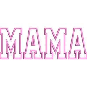 MAMA Machine Embroidery Files, Mama Sweatshirt Embroidered Applique Design, Mom Gift, Mama Embroidery Designs - 5 Sizes, Instant Downloads