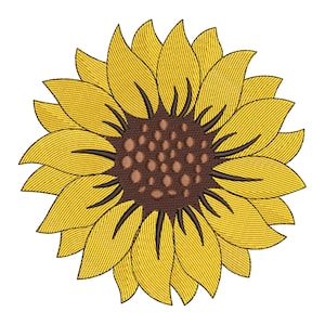 Sunflower Machine Embroidery Designs, Spring Embroidery Design - Digital Downloads