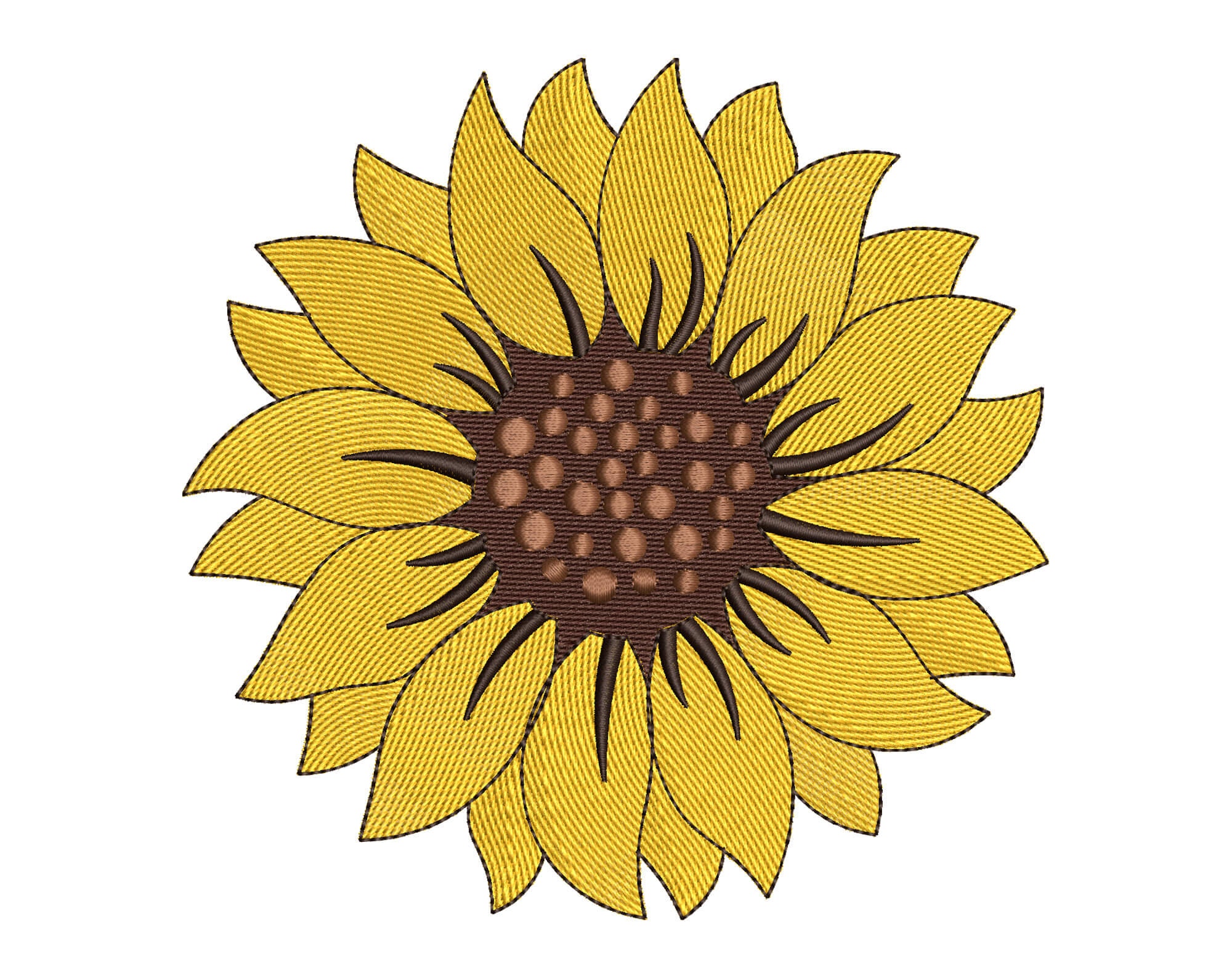 Sunflower Machine Embroidery Designs Spring Embroidery Design Etsy