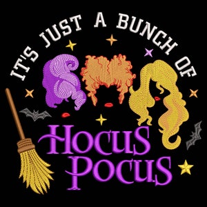 It's Just A Bunch Of Witch Sisters Embroidery Design, Halloween Machine Embroidery Files, I Smell Children, Sanderson Sister Embroidery File