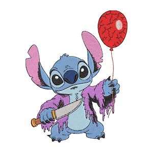 Halloween Embroidery Designs, Stitch Embroidery Design, Halloween Stitch Embroidery Designs, Horror  Machine Embroidery File - 4 Sizes
