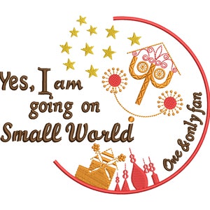 Small World Embroidery Design, Small World Watch inspired Machine Embroidery Files, Small World Pastel Embroidery Patterns