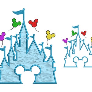 Castle Embroidery Design, Castle Machine Embroidery Files, Best Day Ever Castle Applique Embroidery Design, Embroidery Patterns -- 3 Sizes