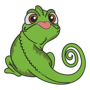 Chameleon Embroidery Design, Chameleon Lizard Machine Embroidery Files, Best Day Ever Chameleon Lizard Digital Embroidery Design Files