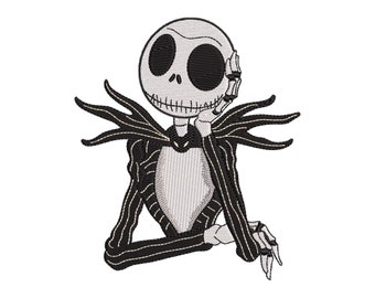 Pumpkin King of Halloween Embroidery Designs, Christmas Nightmare Skeleton Digitizing Machine Embroidery Files - 3 Sizes - Instant Downloads