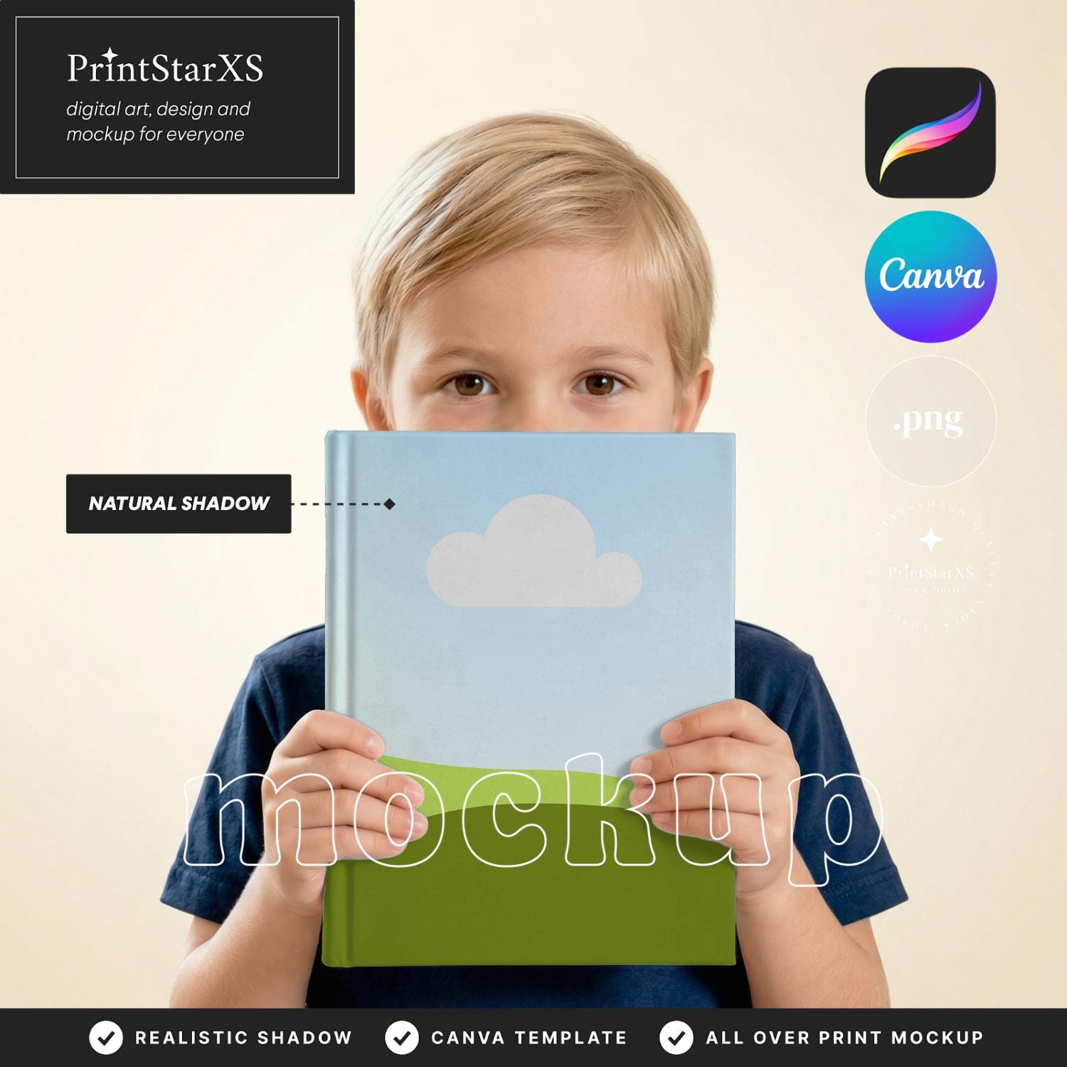 KDP Kid Book Mockup Canva Kids Book Mockup, Childrens Book Mockup ...