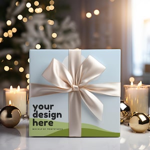 Mockup di carta da regalo Canva Mockup di scatole regalo Mockup di scatole regalo Mockup di modelli Mockup Trascina e rilascia modelli Canva PNG di PrintStarXS