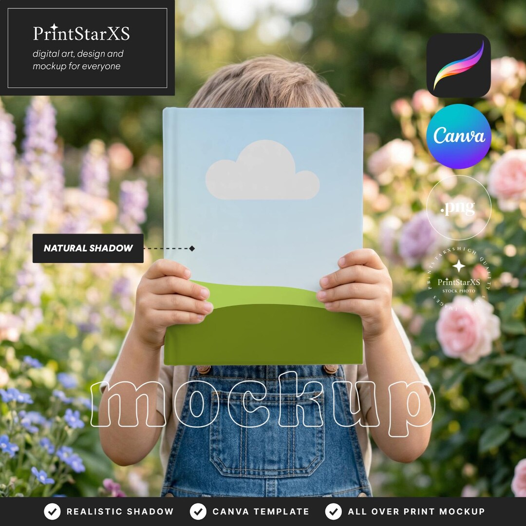KDP Kid Book Mockup Canva Kids Book Mockup, Childrens Book Mockup ...