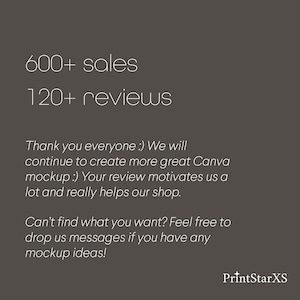 a black and white photo with the text 600 + sales 120 + review