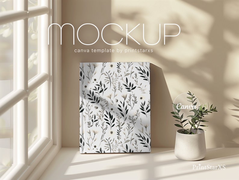 KDP Book Mockup Canva Hardcover Notebook Nockups Books Mock Up eBook Cover Journal Mockup KDP Mockup for Book Seller and Publisher | 05 image 2
