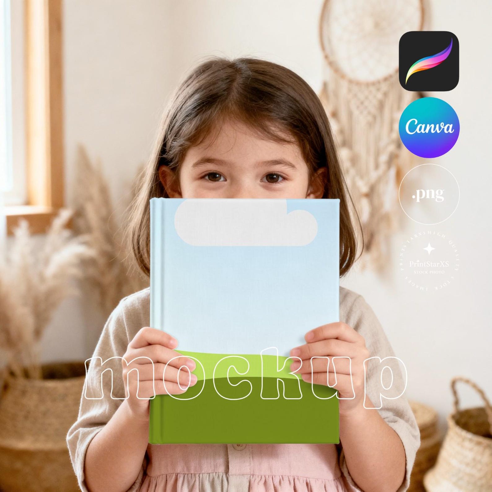 KDP Kid Book Mockup Canva Kids Book Mockup, Childrens Book Mockup ...