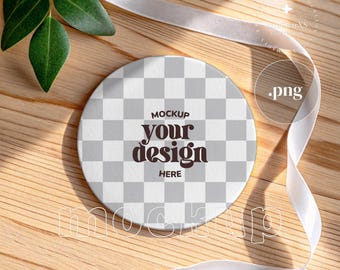 Vit rund underläggsmodell, keramisk underlägg, PNG-mockups, displaymockup, minimalistiska digitala mockups, PNG transparent ram för POD-underlägg, Canvas